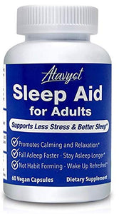 Atavyst Sleep Aid for Adults - Supports Relaxation, Calming and Sleep - Valerian Root, L-Theanine, Melatonin and GABA - Includes Extracts of Chamomile, Passion Flower, Lemon Balm and Hops