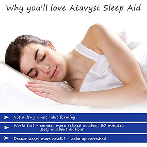 Atavyst Sleep Aid for Adults - Supports Relaxation, Calming and Sleep - Valerian Root, L-Theanine, Melatonin and GABA - Includes Extracts of Chamomile, Passion Flower, Lemon Balm and Hops
